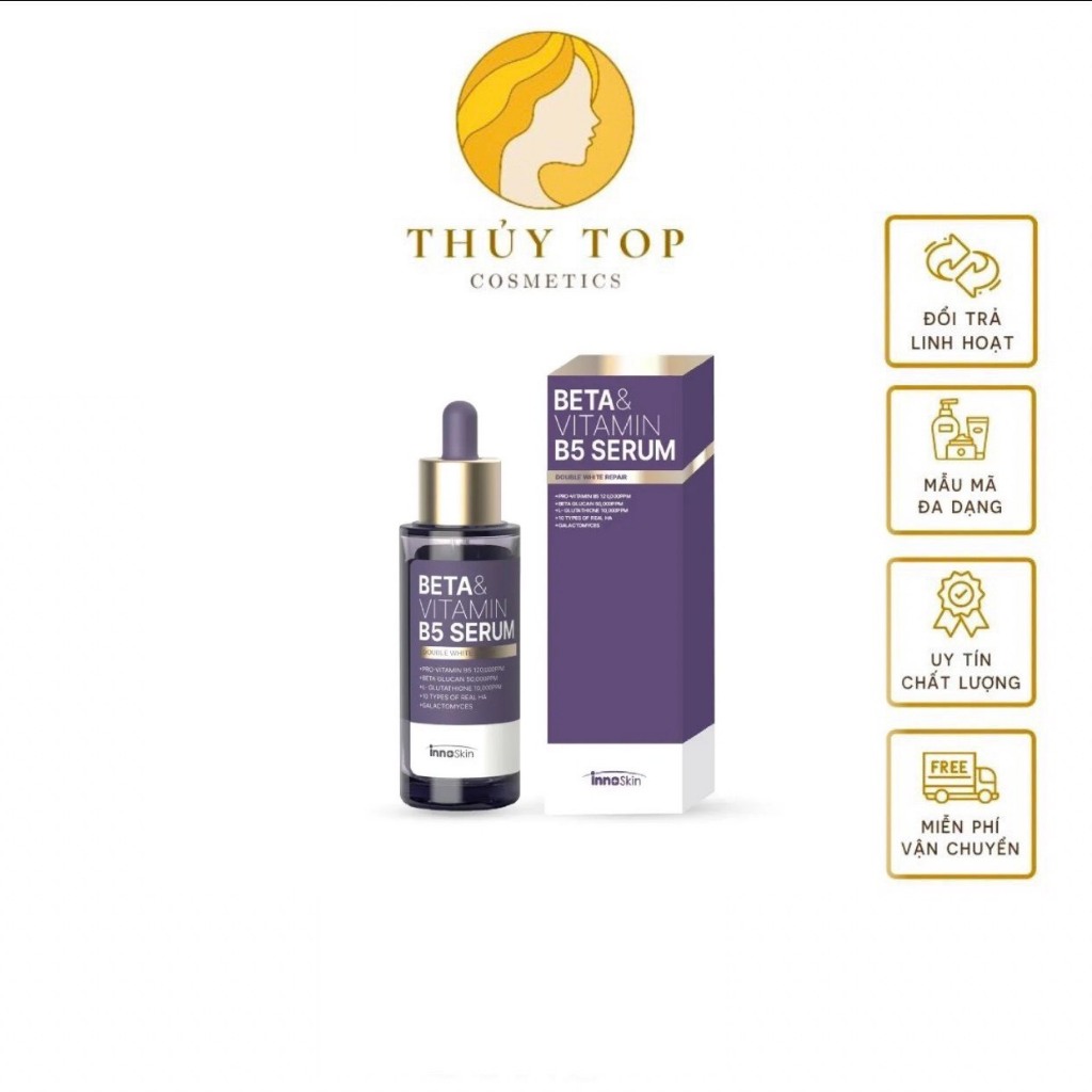 Serum Beta &amp; Vitamin B5 Innoskin Dưỡng Trắng Phục Hồi Da 50ml