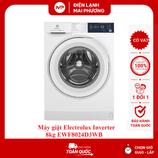 Máy giặt electrolux inverter 8 kg ewf8024d3wb - hàng chính hãng