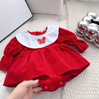 Body nhung nhũ liền váy cho bé 6785
