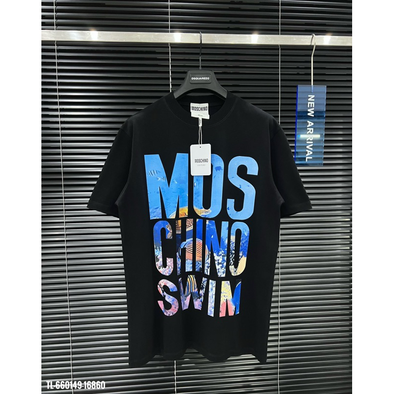 🔥Hot🔥Áo thun Moschino in chữ màu thiết kế hot trend Nam nữ New 2024