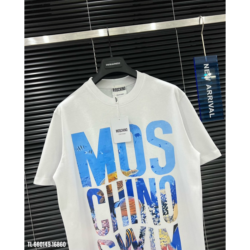 🔥Hot🔥Áo thun Moschino in chữ màu thiết kế hot trend Nam nữ New 2024