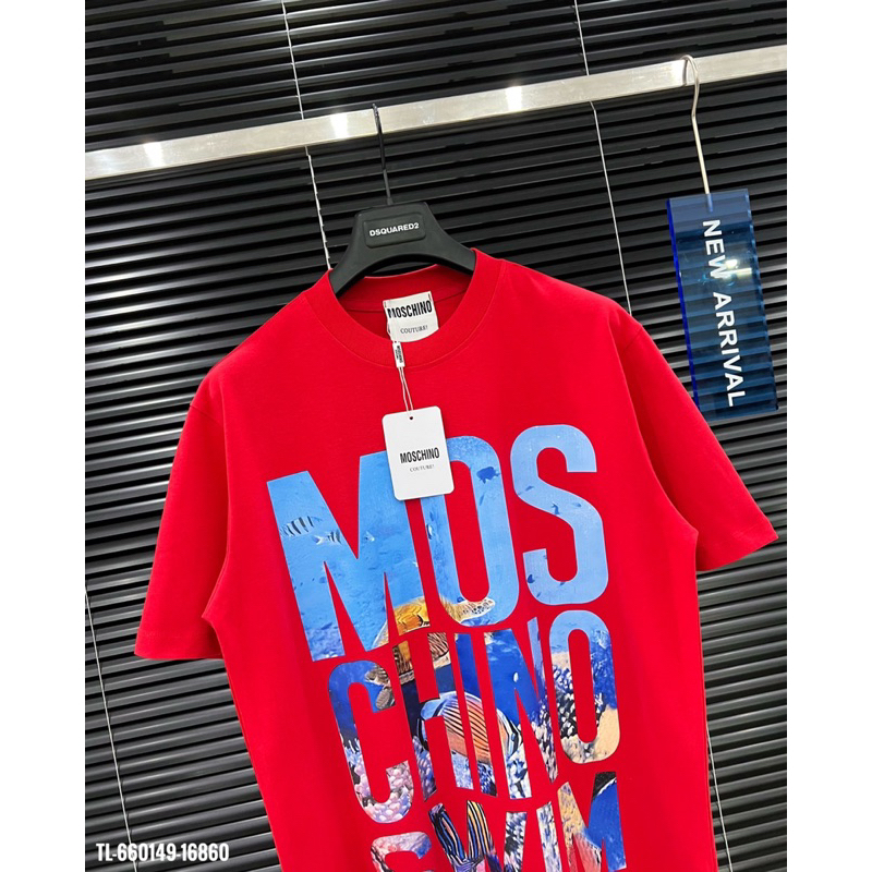 🔥Hot🔥Áo thun Moschino in chữ màu thiết kế hot trend Nam nữ New 2024