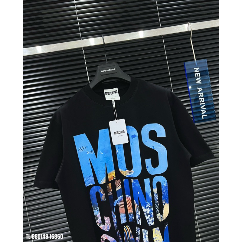 🔥Hot🔥Áo thun Moschino in chữ màu thiết kế hot trend Nam nữ New 2024