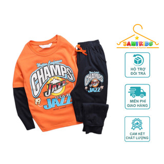 Bộ quần áo dài tay bé trai JAMIKIDS size đại cồ xuất dư mềm từ 23-57kg