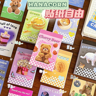 Sticker quyển 50 tờ có keo 4x6 cm phong cách Retro - Sổ Sticker 50 tờ,sét 50 sticker trang trí,niêm phong