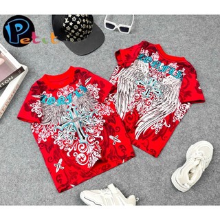  Áo thun cho bé trai phối đồ đẹp ngầu size 18-40kg chất cotton mềm mát mẫu in nhũ