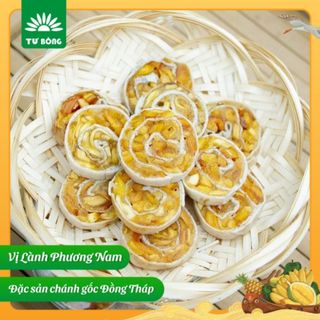 Xoài Cuộn - Túi 500g - Làm Từ Trái Cây Miền Tây, Ít Đường, Dẻo Giòn - Đặc Sản Chánh Gốc Đồng Tháp - Tư Bông