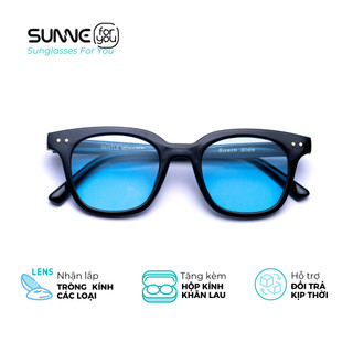 Kính mát nam nữ 4U chống UV400, thiết kế mắt vuông chữ V dễ đeo, màu sắc thời trang - SS