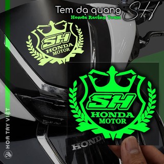 Tem bông lúa HONDA SH Dạ Quang phát sáng trang trí Mão xe honda SH cách điệu