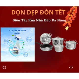 Xịt tẩy rửa nhà bếp đa năng asaki nước tẩy rửa dầu mỡ , bếp ga, xoong nồi dạng xịt siêu sạch