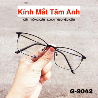 Combo kính vuông gọng kim loại hàn quốc- kính mắt tâm anh nhận cắt cận, viễn, loạn theo yêu cầu