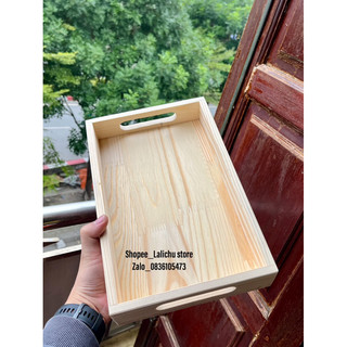 Khay gỗ đựng đồ decor, khay gỗ tự nhiên