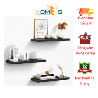 Kệ gỗ treo tường trang trí nhiều màu