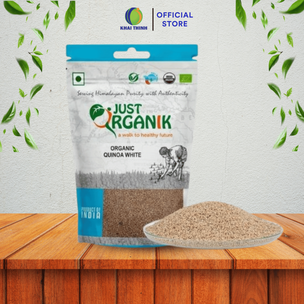 [Tặng gói 50g] Hạt Diêm Mạch Quinoa Trắng Hữu Cơ Just Organik Quinoa White Nhập Khẩu Ấn Độ Dinh Dưỡng Cho Người Ăn Kiêng