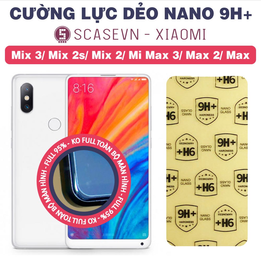 Cường Lực Dẻo Nano Trong Suốt Cho Xiaomi Mi Mix 3/ Mi Mix 2s/ Mi Mix 2/ Mi Max 3/ Mi Max 2/ Mi Max