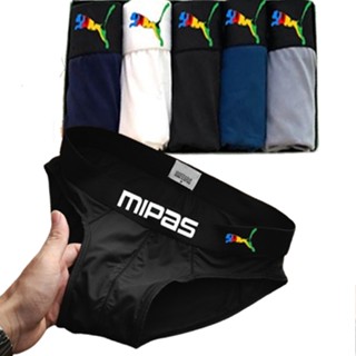  Hộp 5 Quần Sịp chéo lót nam chất liệu thun lạnh mềm mại co dãn tốt MIPAS-Chéo không gây hằn thoải mái khi vận động. 