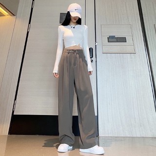 Quần Suông Ống Rộng, Cạp Cao Chất Vải Ruby Cao Cấp Cực Kì Hack Dáng Nữ Ong Women Pants