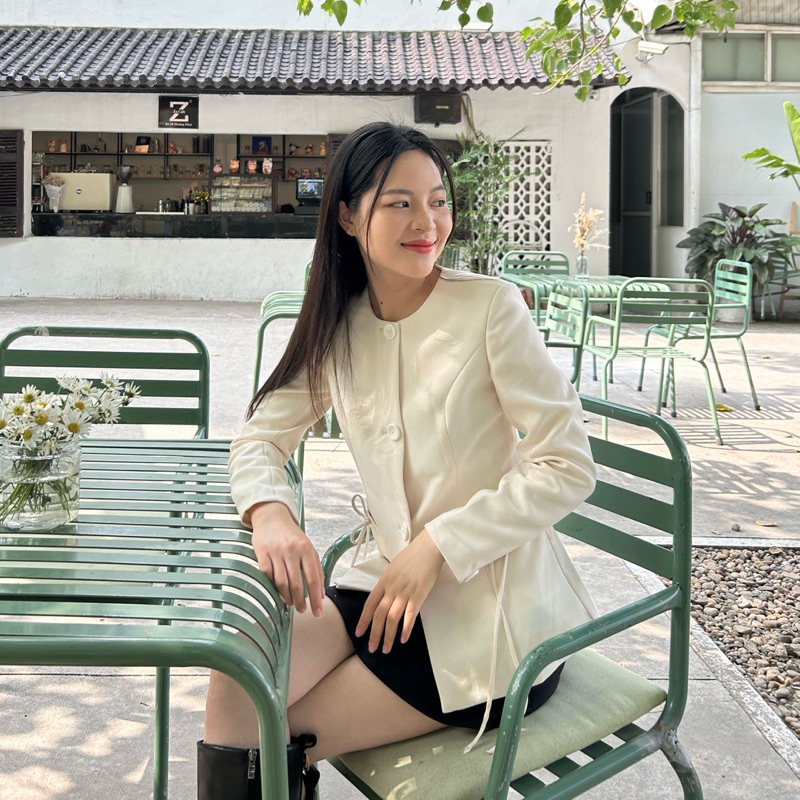 THE MAISON | Áo jacket nơ nữ tính Ribbon jacket