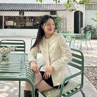 The maison | áo jacket nơ nữ tính ribbon jacket