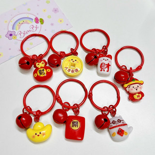 -Móc khoá Tết-Thần Tài-Hồng bao-Thỏi vàng may mắn-phát lộc hàng Handmade DIY