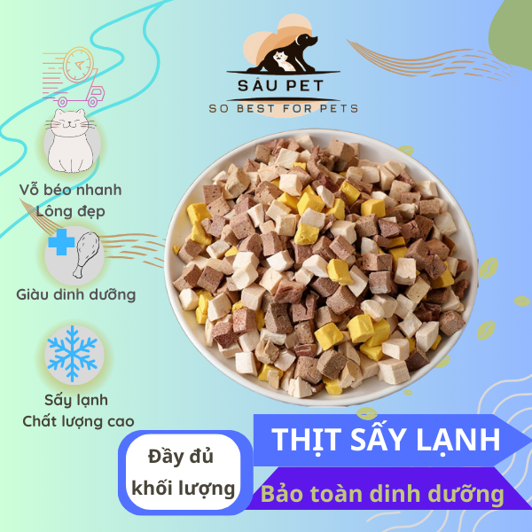 Ức gà sấy Gan sấy cho chó mèo, Cho thú cưng 500g, Gà sấy PetQ