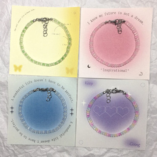 Vòng tay hạt cườm màu pastel