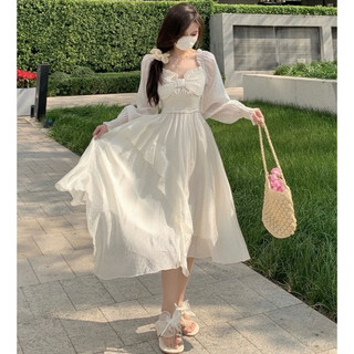 Đầm tiểu thư công chúa cổ tích thướt tha,Váy bánh bèo bồng bềnh dễ thương đáng yêu ngọt ngào