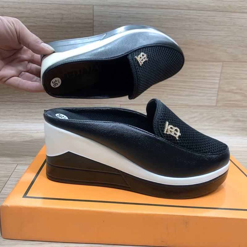 GIÀY SỤC Lưới thể thao CÁC BÀ-MẸ ĐẾ BẰNG 7cm SIÊU NHẸ -ÊM MỀM