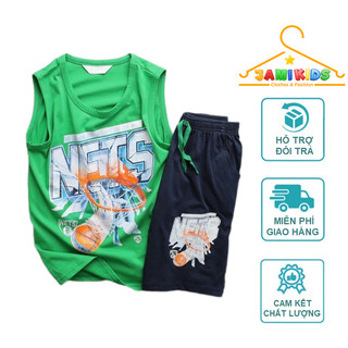 Bộ sát nách bé trai size đại JAMIKIDS cotton từ 29-66kg