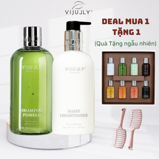  Combo Dầu Gội Bưởi giảm rụng Dầu Xả Dừa ViJully Cosmetic dưỡng tóc suôn mượt mọc tóc nhanh 350ml 