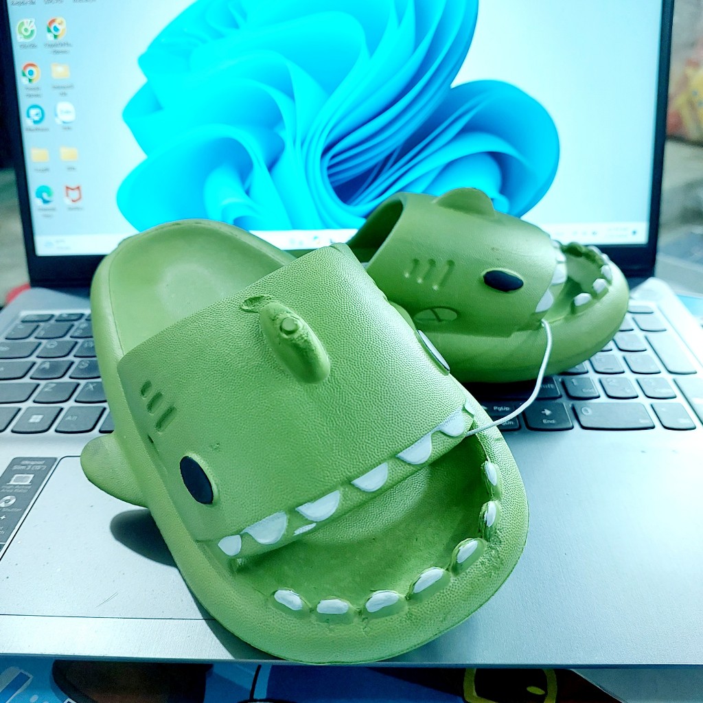 Dép Quai Ngang Cho Bé,Dép Cá Sấu Mắt To Siêu Cute , Dép Khủng Long Cá Sấu MS6628