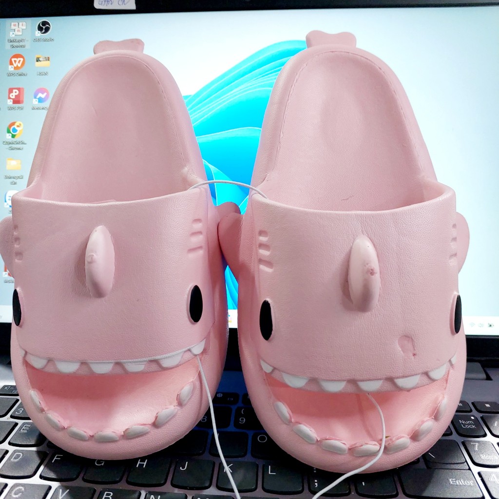 Dép Quai Ngang Cho Bé,Dép Cá Sấu Mắt To Siêu Cute , Dép Khủng Long Cá Sấu MS6628