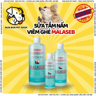 Sữa tắm Nấm, ghẻ, viêm da, dị ứng chó mèo Dermcare Malaseb