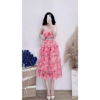 váy hồng tầng