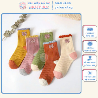 Tất Cho Bé, Vớ Cao Cổ Trẻ Em, Chất Cotton Dày, Mịn, Cho Bé Từ 8 Tuổi - V10