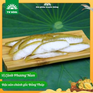 Bưởi Vàng Sấy Dẻo - Vỏ Trái Bưởi Sấy Lạnh, Dẻo Dai, The Nhẹ, Thơm Nồng Nàn - Đặc Sản Chánh Gốc Đồng Tháp - Tư Bông