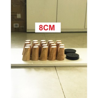 COMBO 20 CHÂN GỖ TRÒN 8CM (THẲNG/ XÉO) - PHÍ SHIP RẺ
