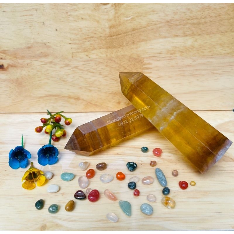 Trụ mini Fluorite Gold tự nhiên