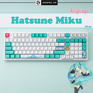 Keycap Hatsune Miku | Keycap Miku nhựa PBT 138 nút in nhiệt Dyesub đóng hộp kèm khay