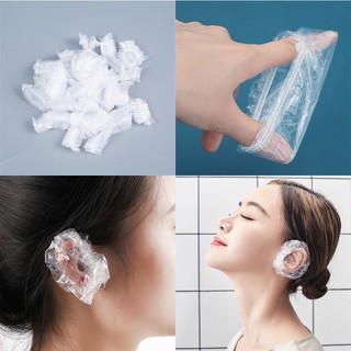 100 bao nilon bịt tai có dây thun dàn hồi hỗ trợ khi làm hóa chất và nhuộm tóc