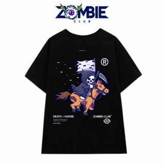 Áo thun Zombie Club x PAMIN Death And Horse vải thun cotton cao cấp định lượng 250gsm ZB010