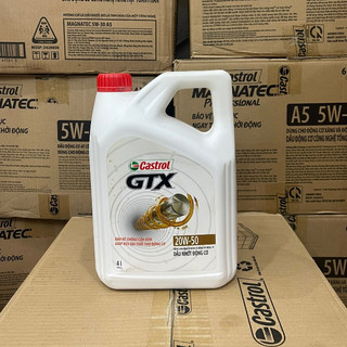 ( Giá KM) Can 4L Dầu nhớt xe hơi ô tô CASTROL GTX 20W50 SL/CF 4000ml - Chính hãng
