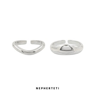 Nhẫn nam nữ bạc 925 nguyên khối trơn basic đúc đặc - Nepherteti