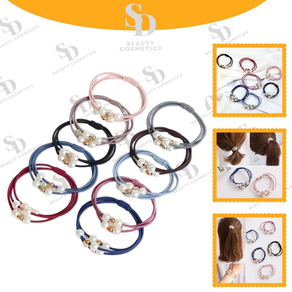 Dây Thun Cột Tóc Mẫu Trân Châu SD2  - Chun Buộc Tóc - Thun Buộc Tóc