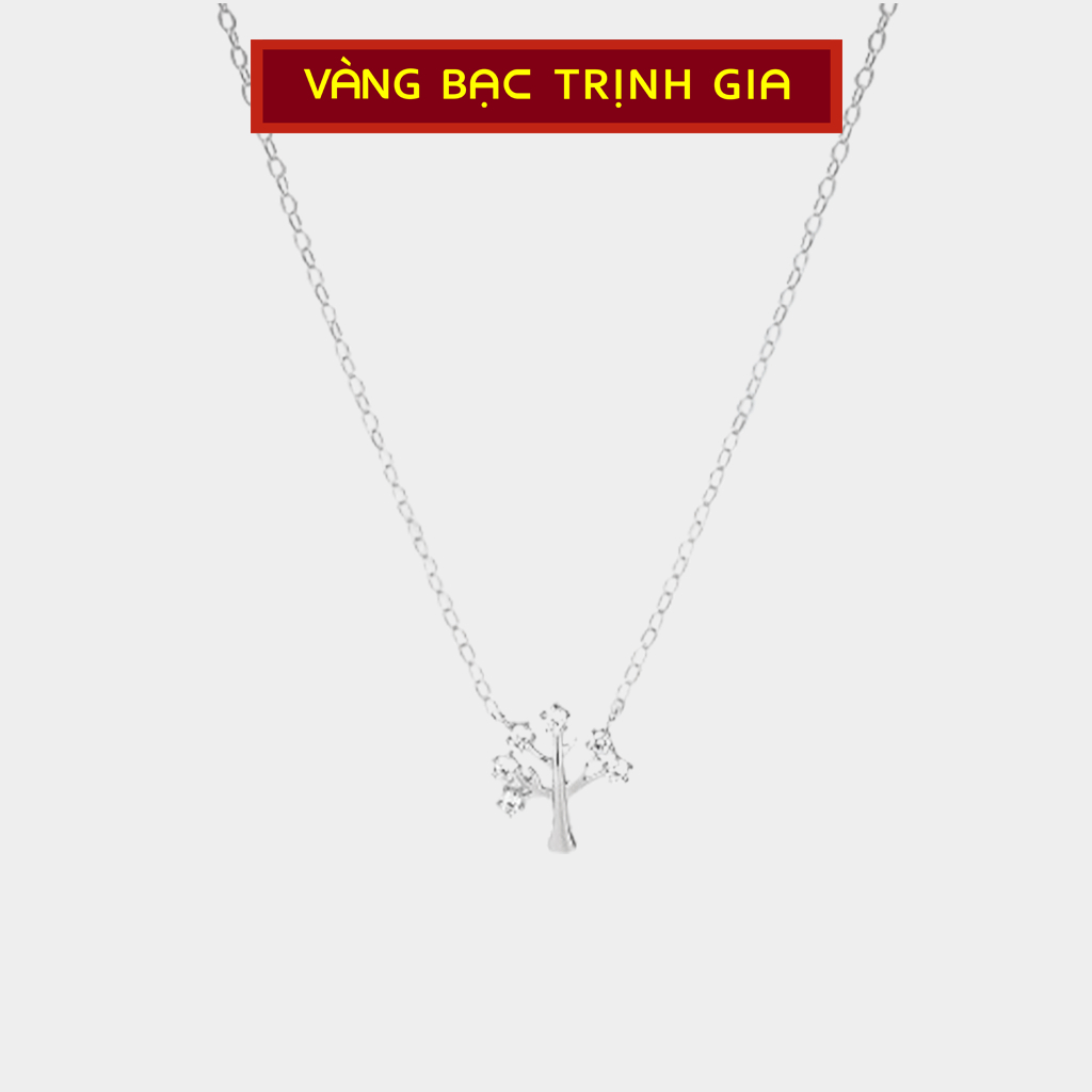 Dây chuyền bạc nữ VBTG hình cây gia đình đính đá Bạc Trịnh Gia BTG6075