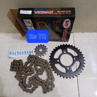 Nhông sên dĩa xe máy VICMAC lắp Rs trung quốc và si 50 cc trung quốc sên 9li