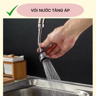 Vòi tăng áp gắn tại bồn rửa bát, vòi rửa bát tăng áp