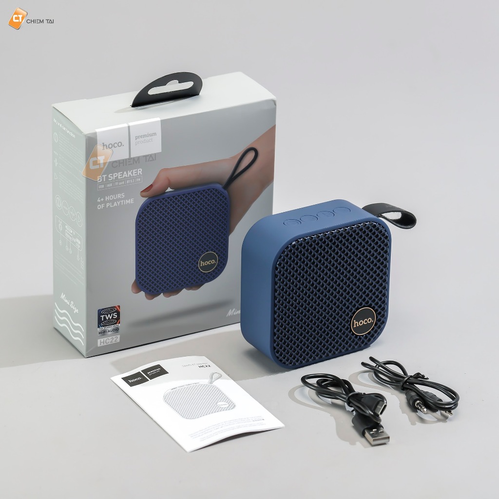 Loa bluetooth Hoco HC22, loa nghe nhạc mini để bàn hỗ trợ khe cắm thẻ nhớ, usb, âm thanh vòm 3D. | BigBuy360 - bigbuy360.vn