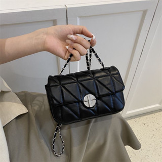 Túi xách nữ mini đeo chéo đeo vai vừa điện thoại thời trang da mềm khóa xoay tròn trắng dây da phối xích chất đẹp