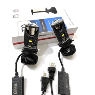 Đèn pha LED bi cầu Mini H4 T9 Côbg xuất 65w lắp Ô tô, Xe máy (Giá 1 bóng)